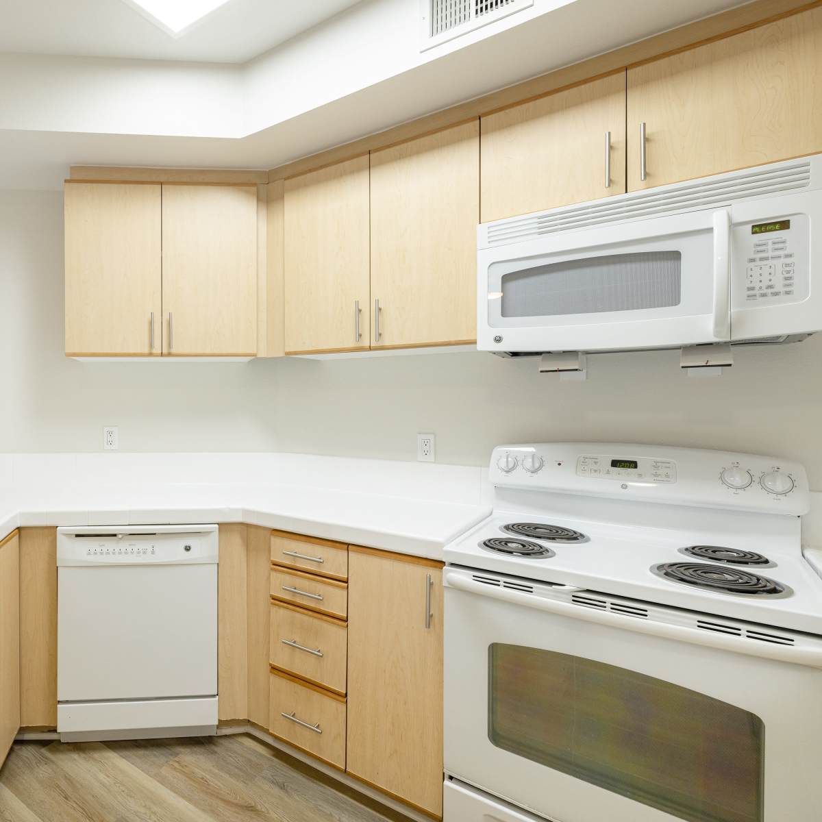 Beautiful kitchen at St Tropez Apartments in Marina Del Rey, California 