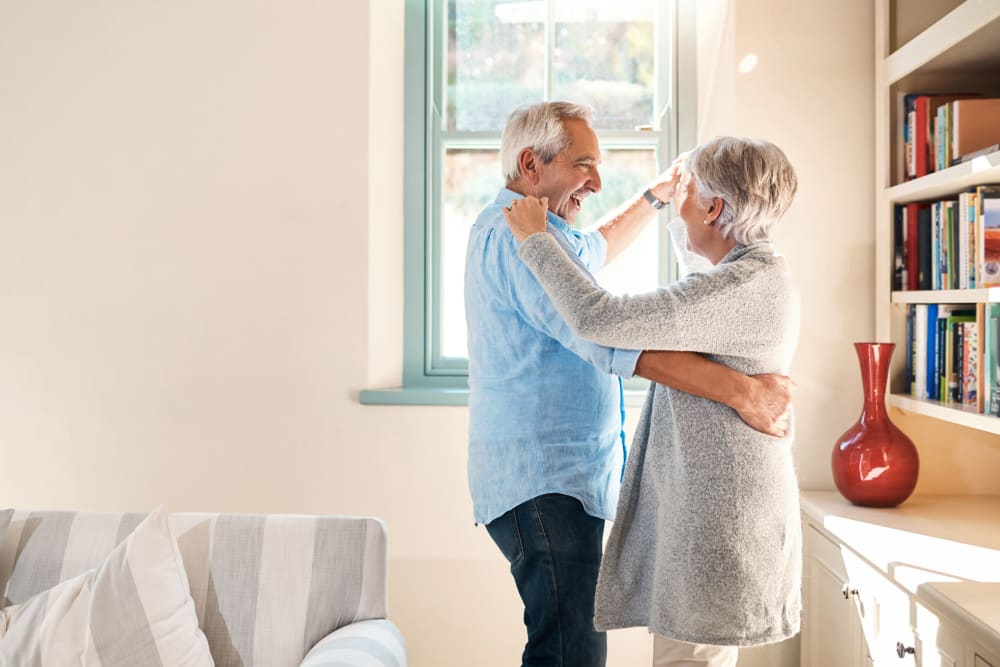 Residents dancing at Innovation Senior Living in Winter Park, Florida