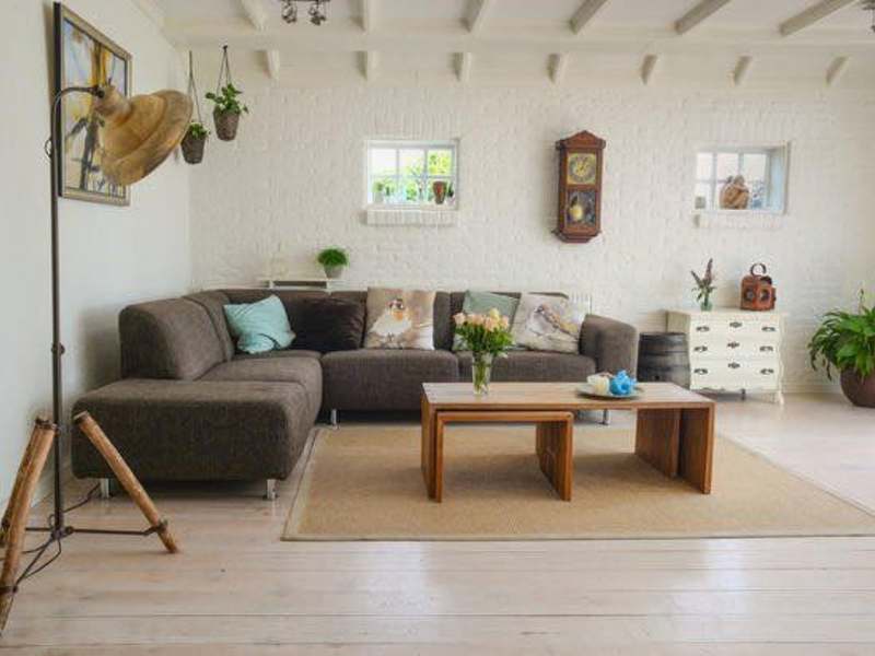 Spacious living room with a couch at Olive Tree Terrace in West Covina, California 