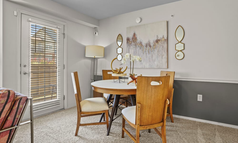 Dining room at Nickel Creek Apartments in Tulsa, Oklahoma