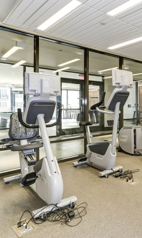 Full sized state of the art fitness center at The Met Rockville in Rockville, Maryland