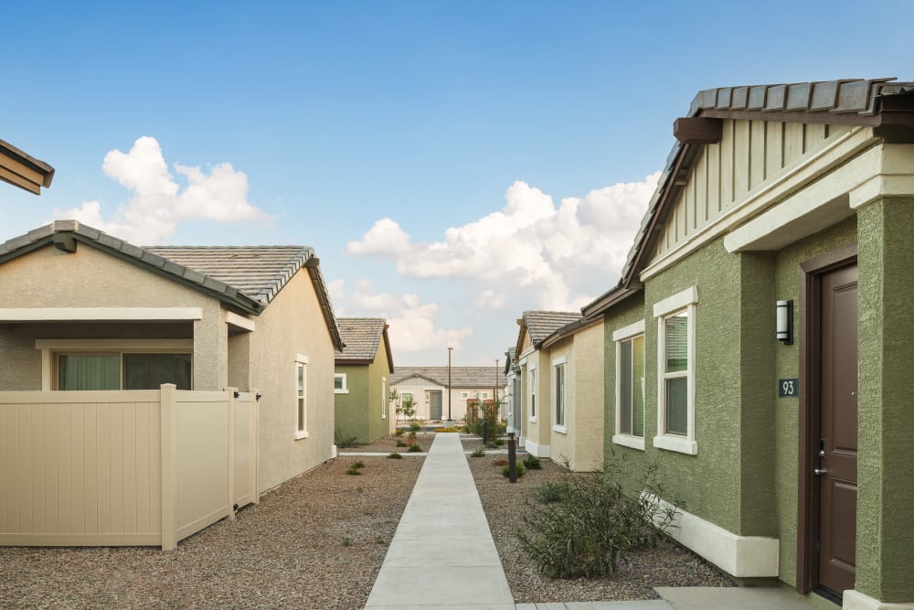 Gated controlled access at Estia Windrose in Litchfield Park, Arizona