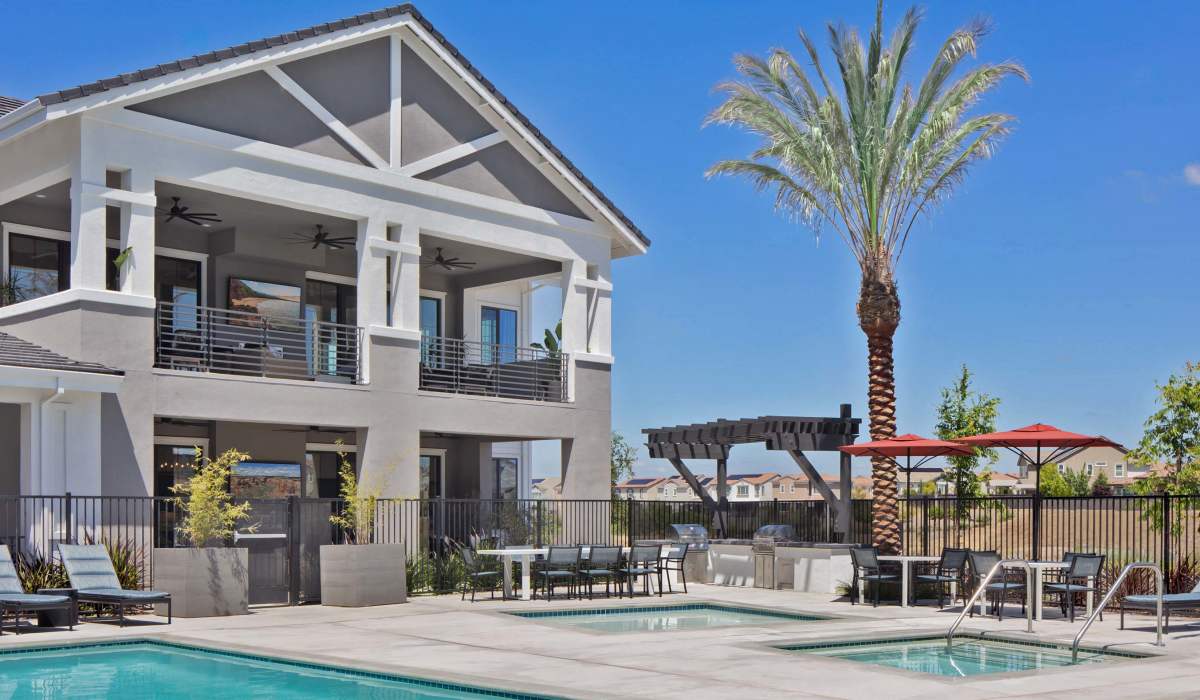 Luxury Apartments with great for entertaining pool Atwell at Folsom Ranch in Folsom, California