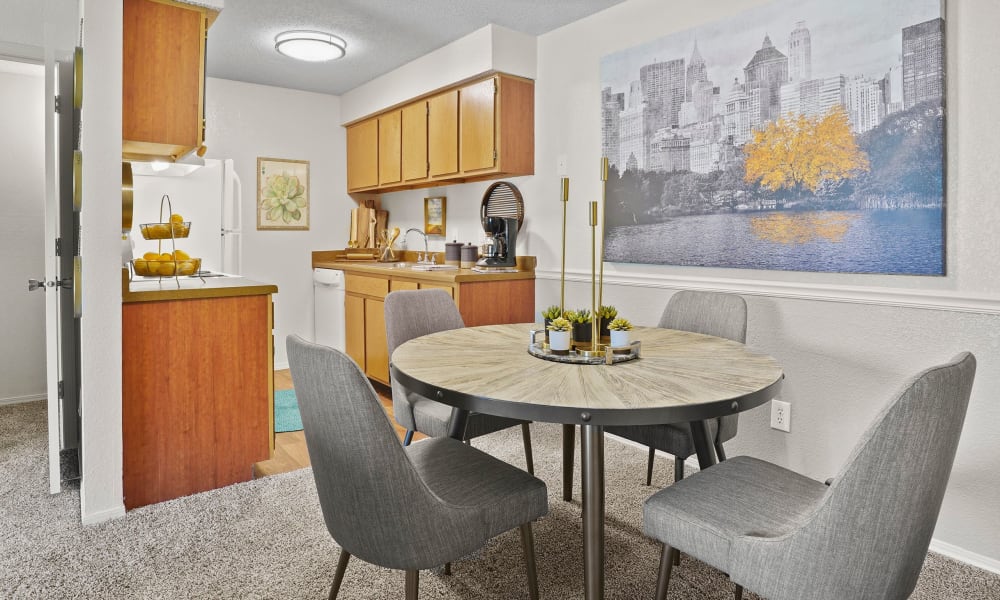 Open Dining area at Silver Springs Apartments in Wichita, Kansas