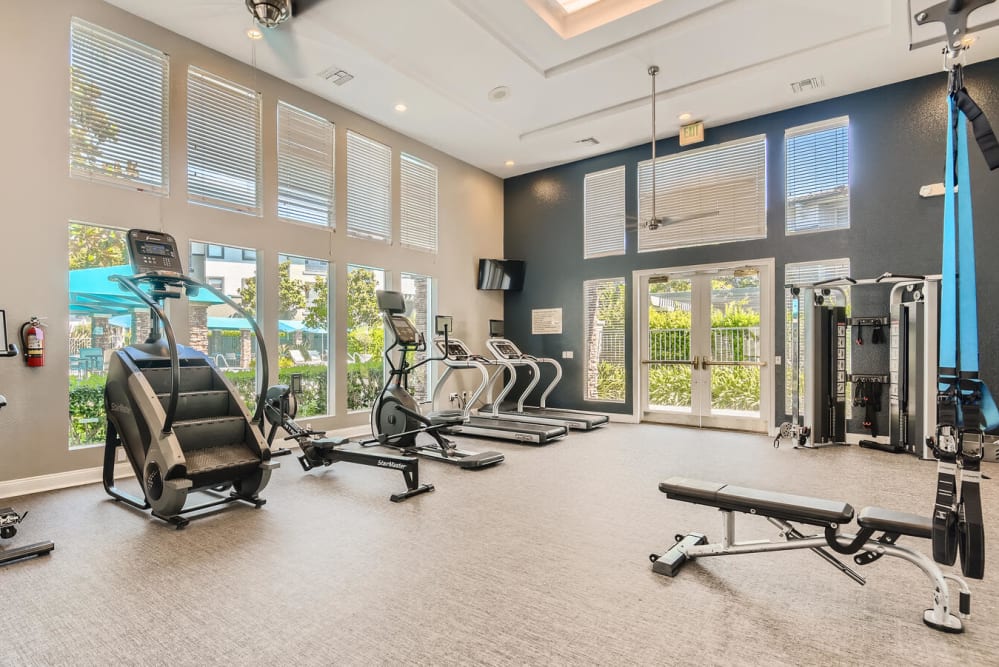 Onsite fitness center at Alicante Apartment Homes in Aliso Viejo, California