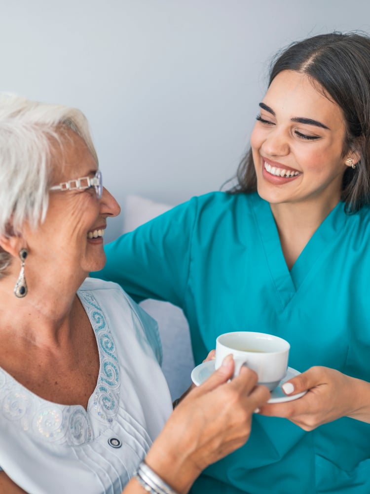 Staff at MBK Senior Living in Irvine, California