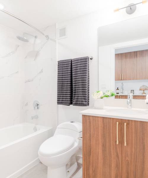 Spacious and comfortable bathroom at Alture Westland in Hialeah, Florida