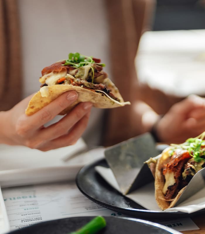 Resident out for tacos near 24Hundred Apartments in Oklahoma City, Oklahoma