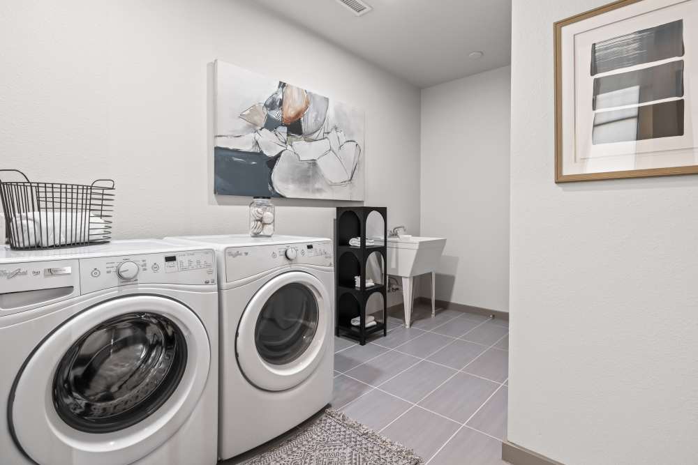 In-unit washer and dryer at Kent Place Residences in Englewood,Colorado