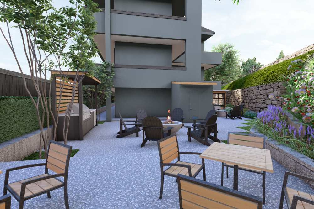 Community seating at Bellevue Ridge Apartments in Bellevue, Washington  
