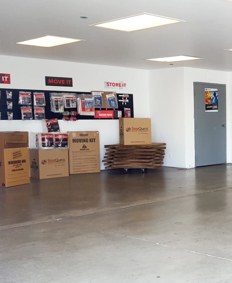 Packing supplies available at StorQuest Self Storage in Torrance, California