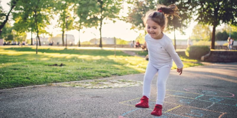 A child playing at a school near Silver Strand II in Coronado, California