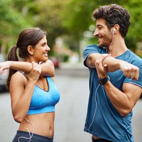 Residents exercising at Fairway Heights in Twentynine Palms, California