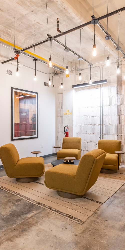 Coworking membership spaces at Union Terminal Warehouse in Jacksonville, Florida