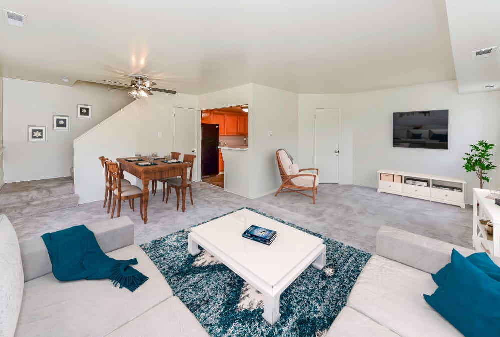 Living room at Greentree Village Townhomes in Lebanon, Pennsylvania