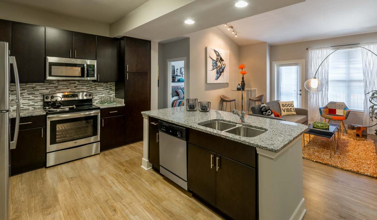 Well equipped kitchen at Infinity at Centerville Crossing, Virginia Beach, Virginia