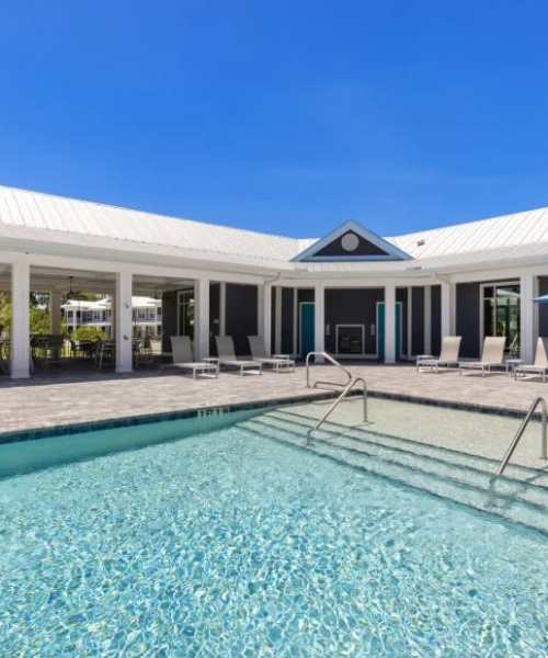Swimming pool at The Residences at Creighton Waterway in North Port, Florida