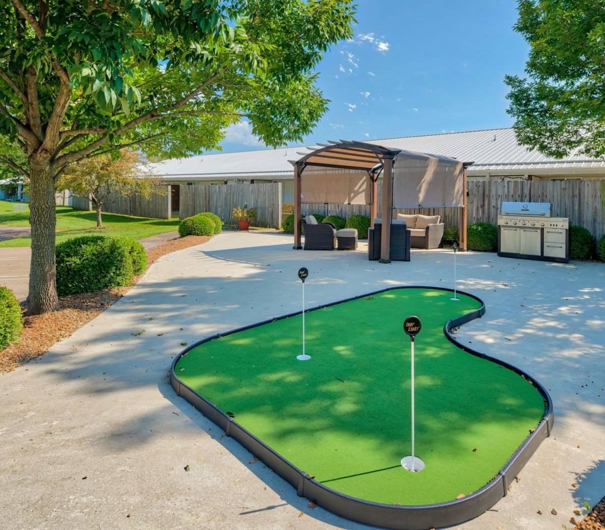 Putting green at Leisure Living in Evansville, Indiana