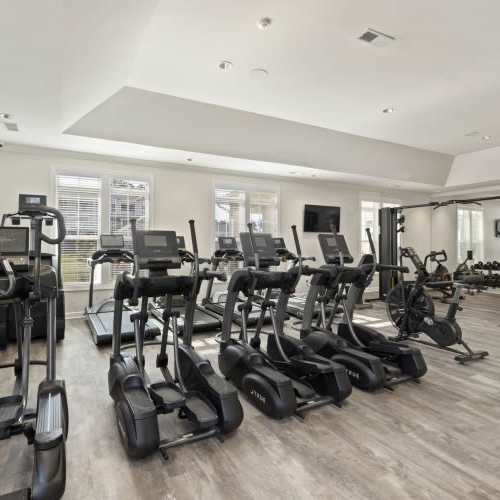 Fitness center at Hudson at Carolina Colours in New Bern, North Carolina