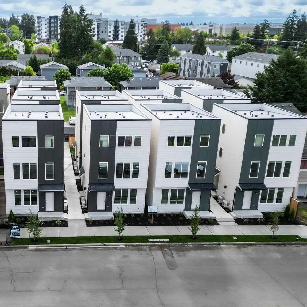 Aerial shot of the building at 4315 S. Alder in Tacoma, Washington,