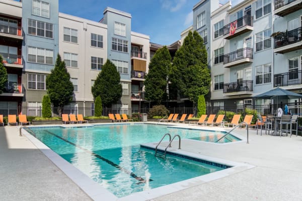 Beautiful swimming pool at Block Lofts | Apartments in Atlanta, Georgia