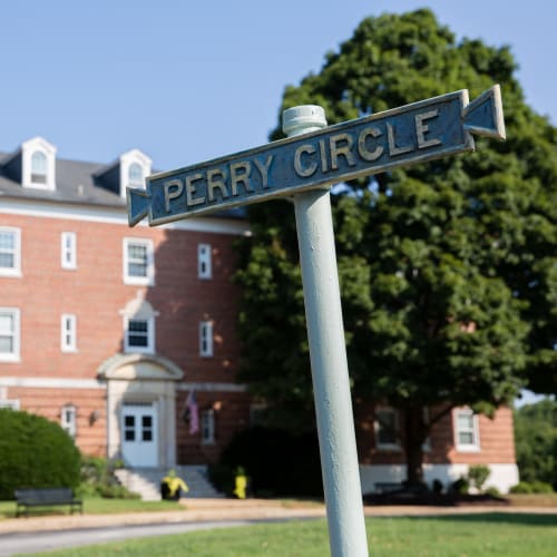 A sign at Perry Circle Apartments in Annapolis, Maryland