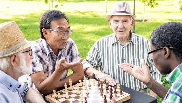 Seniors Playing Chess