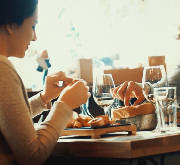 Residents having food at Kilby in Frisco, Texas