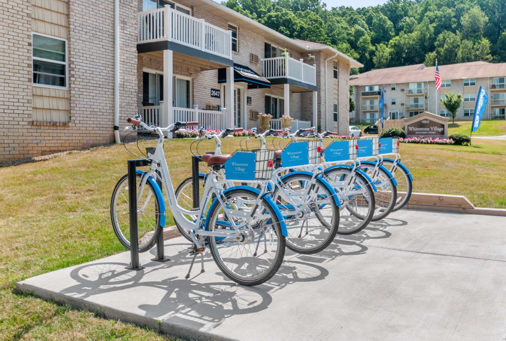 Bike share at Whitestone Village Apartment Homes in Allentown, Pennsylvania
