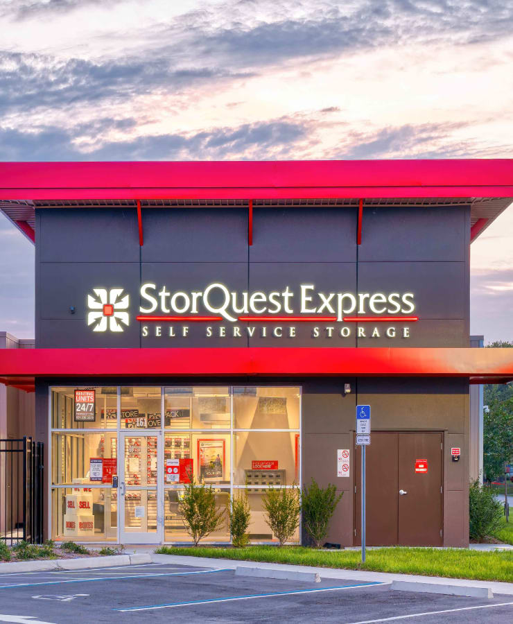 The exterior of the main entrance at StorQuest Express - Self Service Storage in Sonora, California