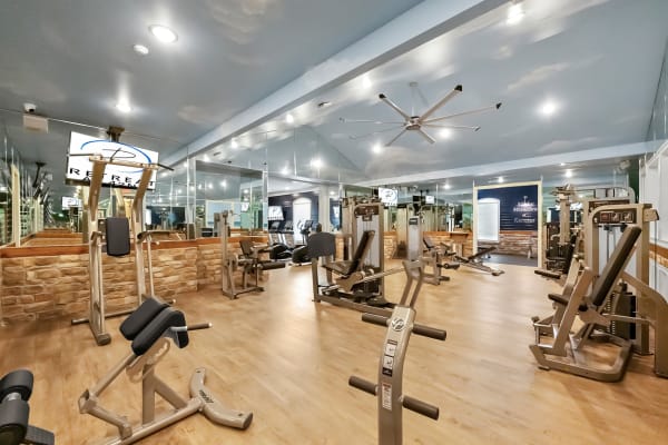 Interior of the fitness center at Retreat at 42nd in Ocala, Florida
