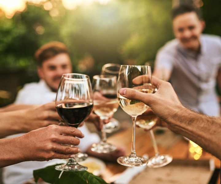 Residents enjoying drinks near Fulton Hill Apartments in Tallahassee, Florida