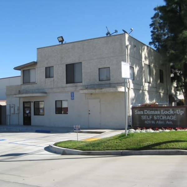 The entrance to San Dimas Lock-Up Self Storage in San Dimas, California