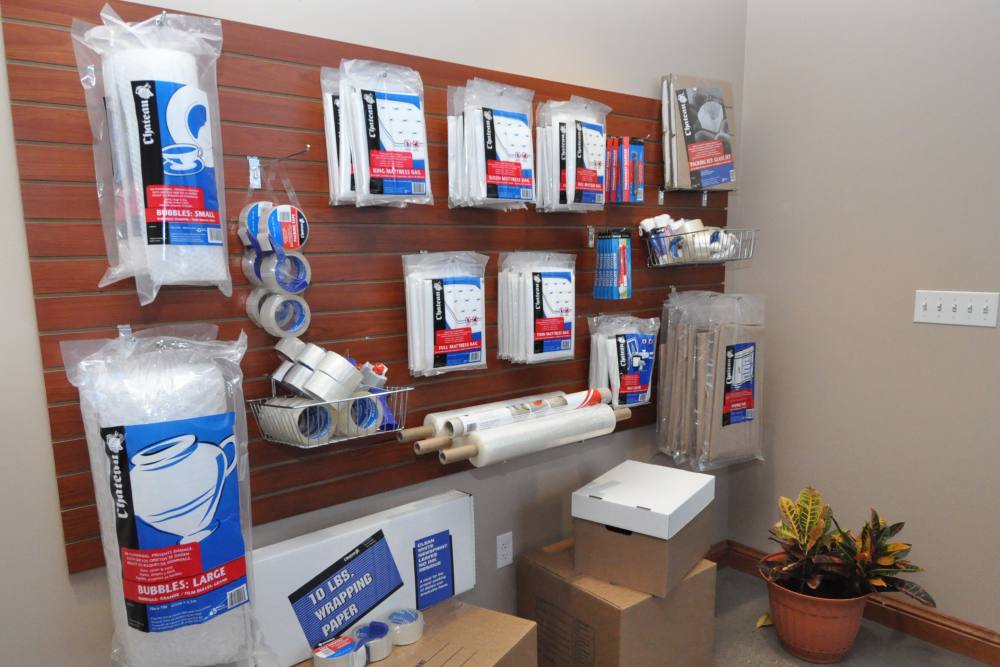 Merchandise display at My Storage at Jackson Creek in Monument, Colorado.