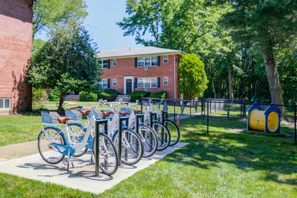 Rentable smart bicycles for our residents to use located at Lakeview Terrace Apartment Homes in Eatontown, New Jersey