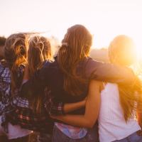 Group of resident women having a good sunset view near Orchard Trace Gastonia in Gastonia,North Carolina