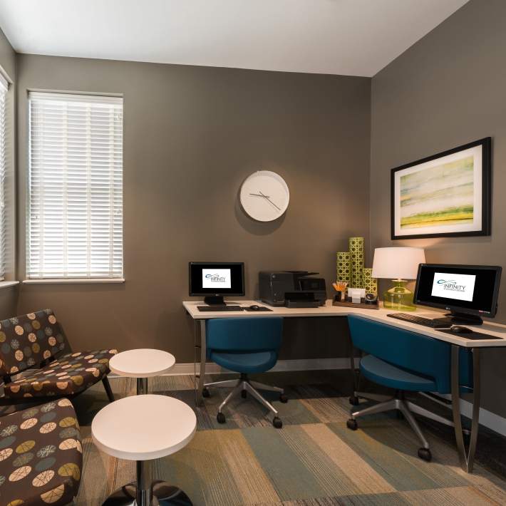 Resident business center at Infinity at Centerville Crossing, Virginia Beach, Virginia