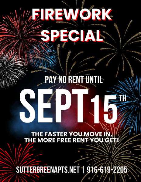 Website Specials at Sutter Green Apartments in Sacramento, California