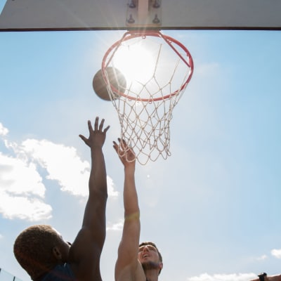 a basketball court at Lofgren Terrace in Chula Vista, California