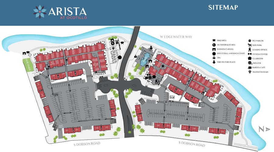Arista at Ocotillo site plan