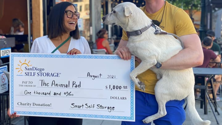Smart Self Storage of Eastlake is proud to provide their 2021 charitable gift to The Animal Pad