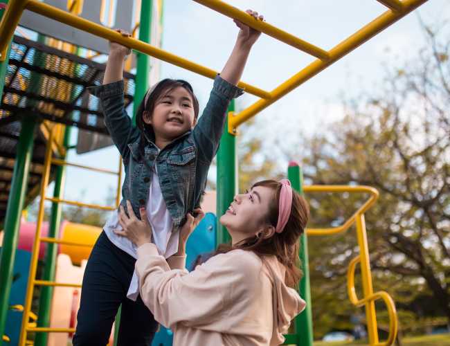 Community playground at Mission Apartments in San Diego, California