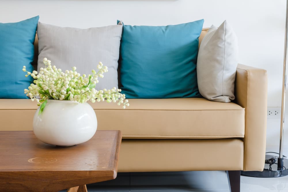 Crestview Apartments in Auburn, California showcase a luxury living room