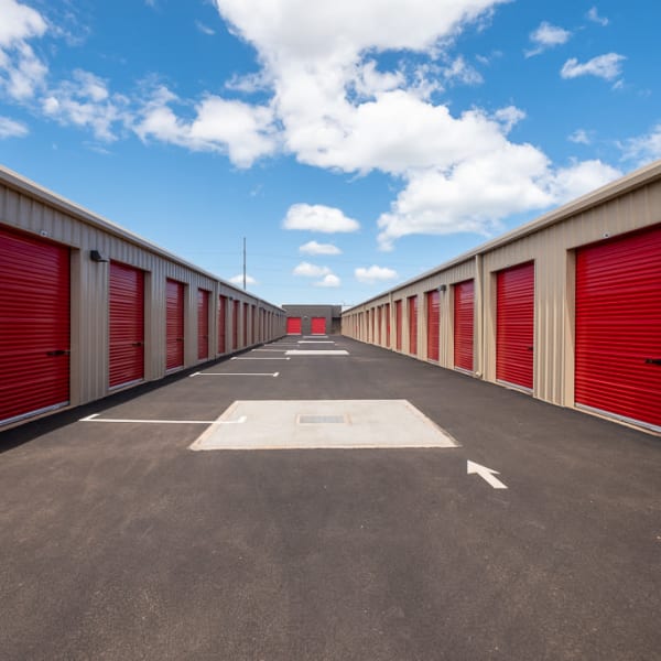 Outdoor storage units at StorQuest Self Storage in Walnut Creek, California