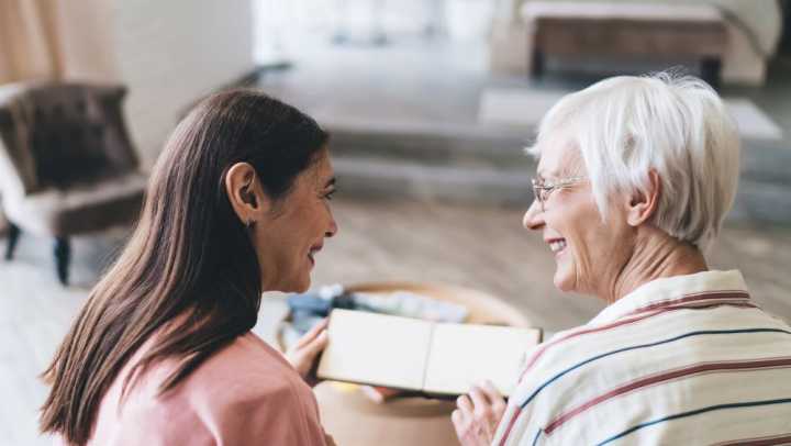 senior smiling in memory care facilities