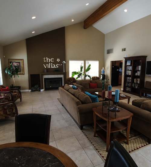 Community seating at Villas At Camino Bernardo in San Diego, California