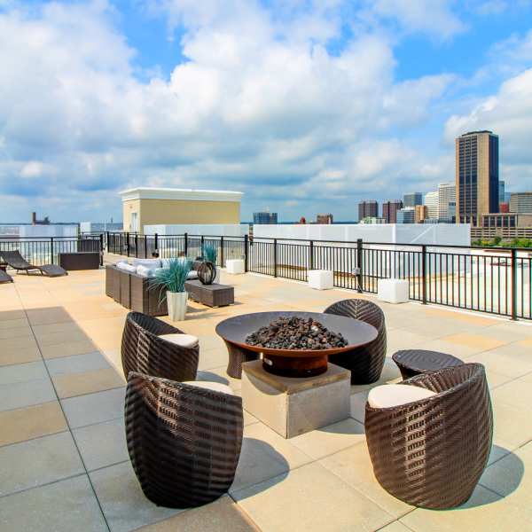 Roof top patio at Cedar Broad, Richmond, Virginia