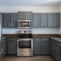 Renovated kitchen at 415 Premier Apartments in Evanston, Illinois