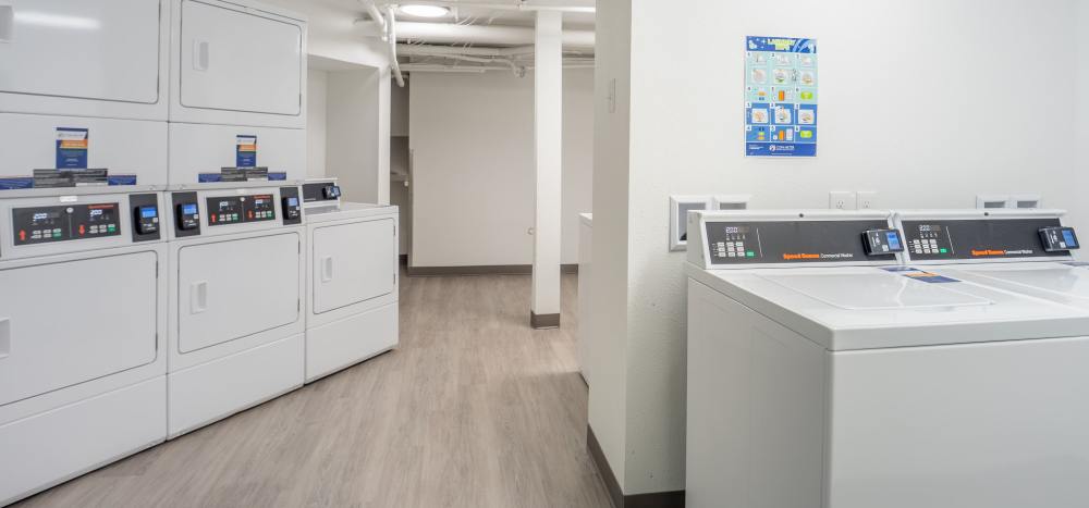 On site laundray centers at Thea Apartments in Tacoma, Washington