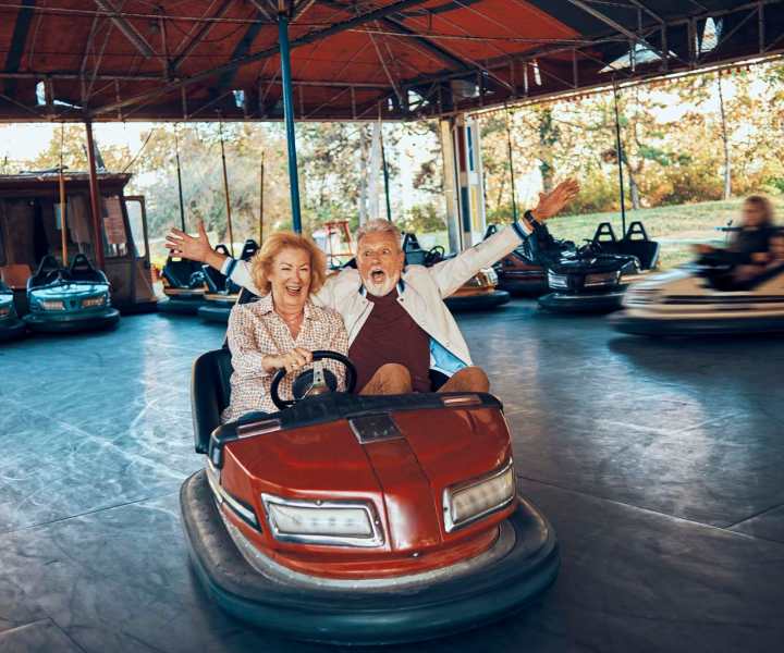 Resident enjoy in amusement park near The Cascalote in Glendale, Arizona